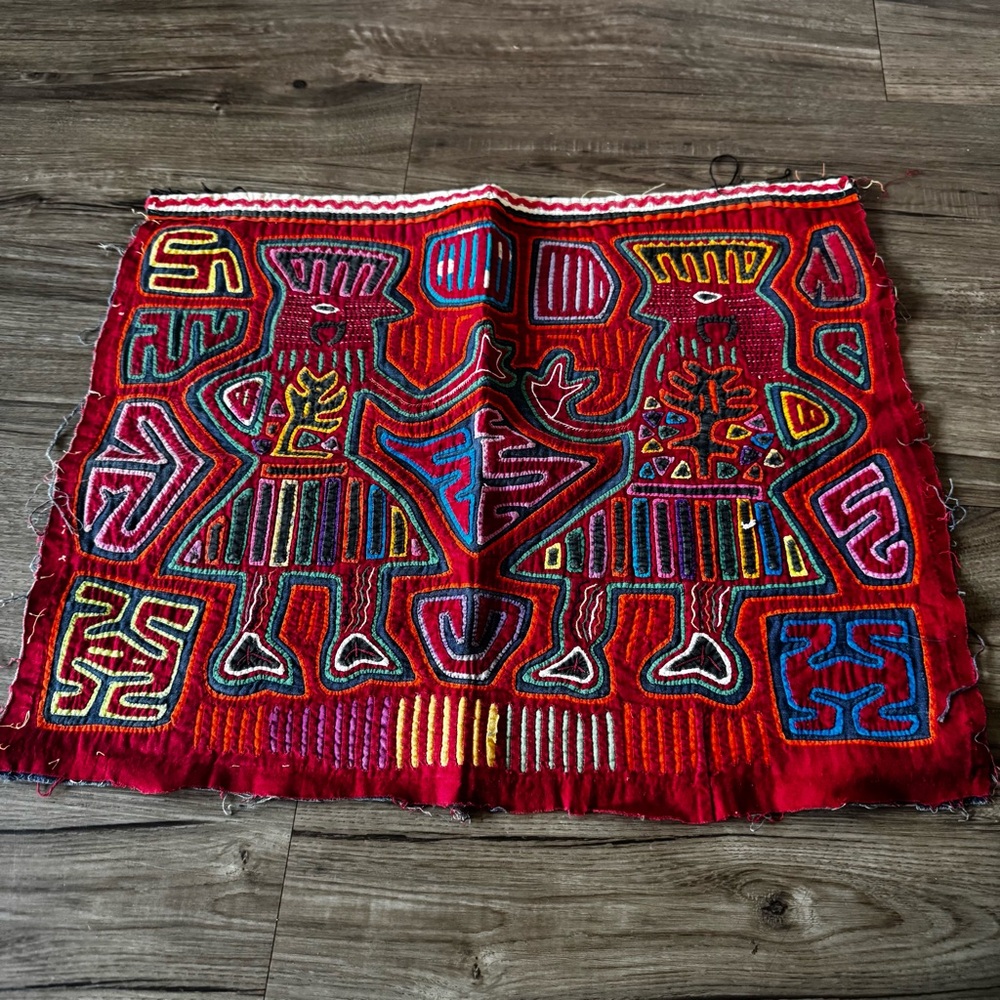 Vintage Kuna Mola Hand Sewn Reverse Applique Panama 1960s